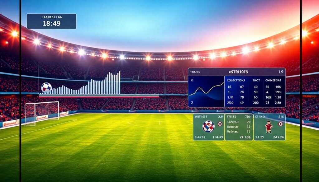 Графики и диаграммы: визуализация результатов матчей в реальном времени - иллюстрация
